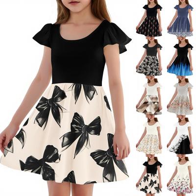 Girls Toddler SleeveDress Dresses Casual Party School Dresses Clothes For Girls