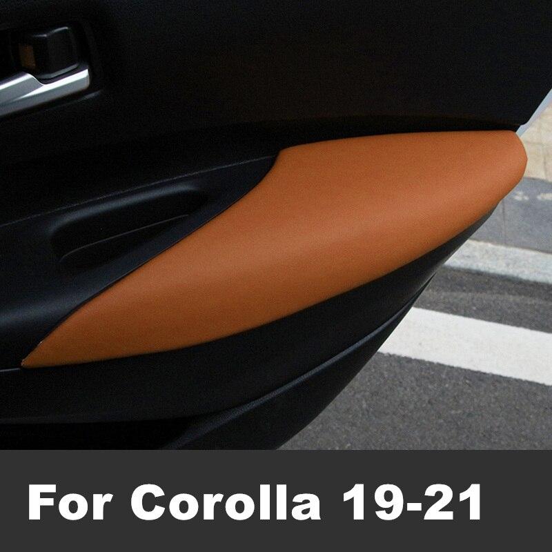 Pentru Toyota Corolla 12th 2019 2020 2021 4 buc/lot maner interior al ușii mașinii husă din piele cu panou de protecție