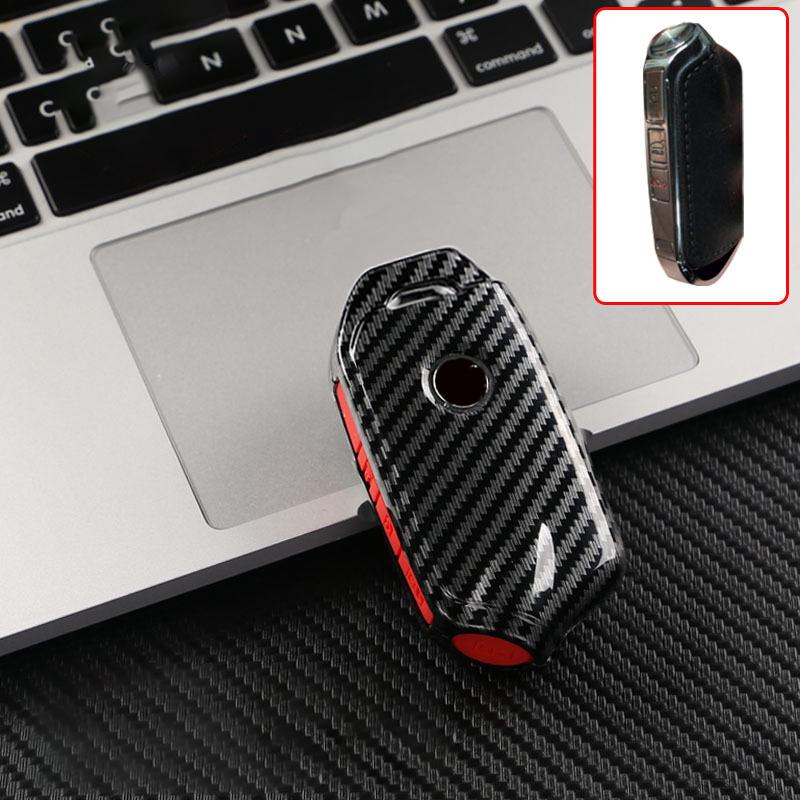 ABS Carbon Smart Keyless Car Key Case Cover for Kia Stinger Car Accessories Stinger GT GT Elite GT Limited K9 Key Cover