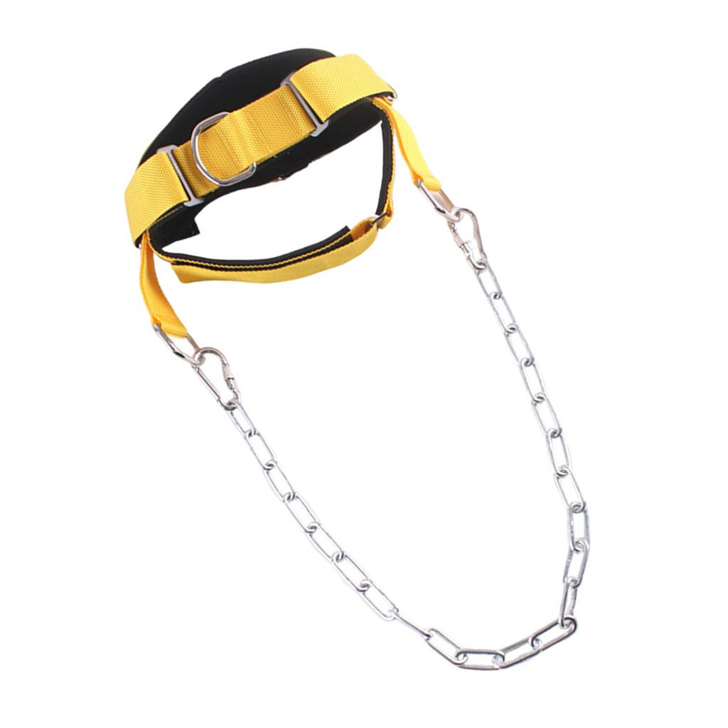 Fitness Neck Harness Weight Lifting Training Exerciser Head Harness Exerciser with Steel Chain Boxing Trainer Equipment