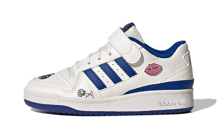 

Adidas Originals FORUM Low C Устойчивые к истиранию Низкие Кеды для Скейтбординга Синий Белый Дети Возраст 3 7 Лет FY2545 30.5