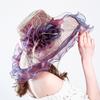 Creative hat UV-proof organza mesh yarn hat, European and American women's fashion hat, sun hat, big brim hat women