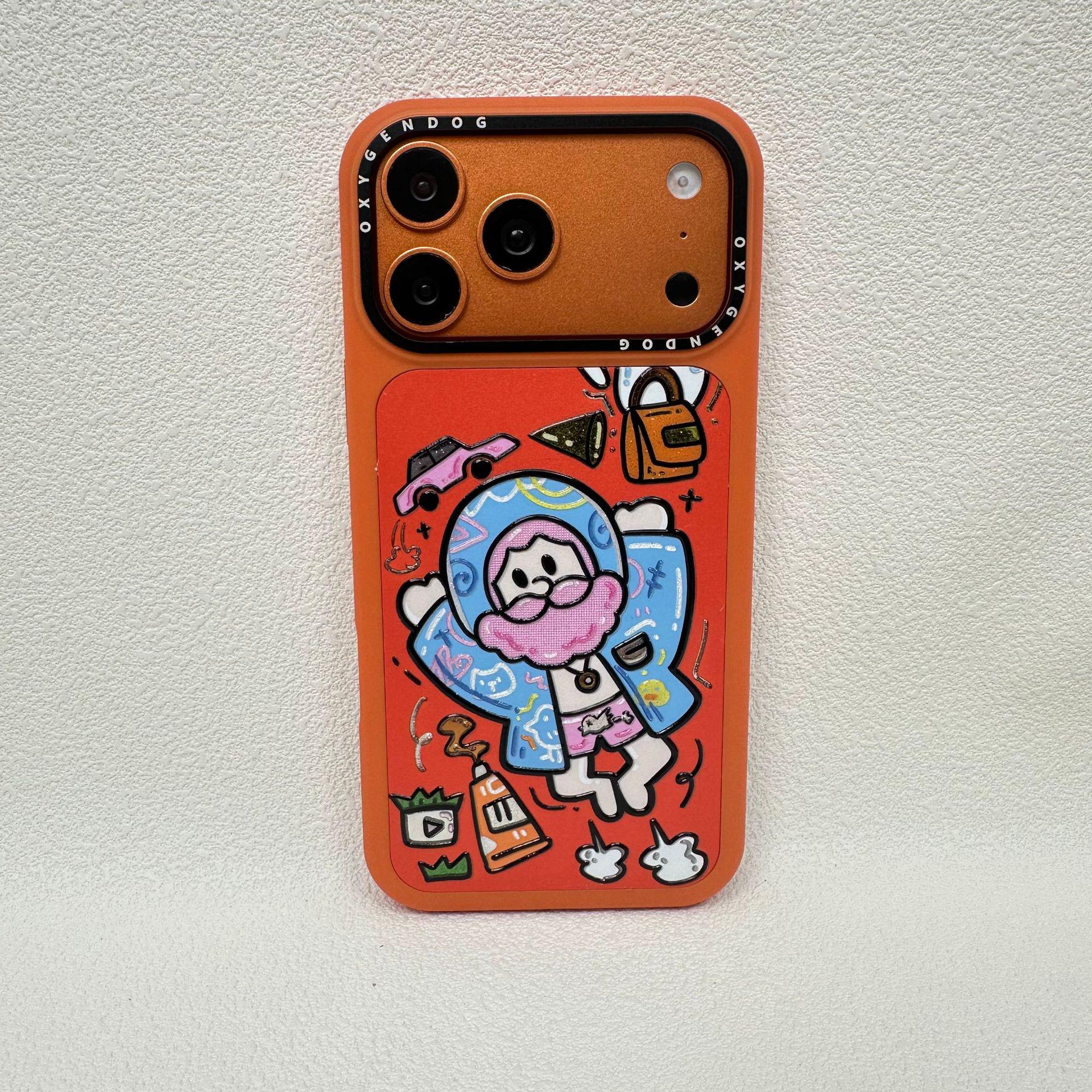 

Trendy Brand Mr. Mustache Embossed Cartoon Phone Case for iPhone 17 Pro Max - Drop-proof & Skin-feel Design. iPhone 16