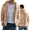 Chaquetas de terciopelo sueltas e informales de otoño e invierno para hombre, abrigos mullidos, chaqueta con capucha y cremallera vintage, abrigo grueso y cálido para hombre, ropa de calle