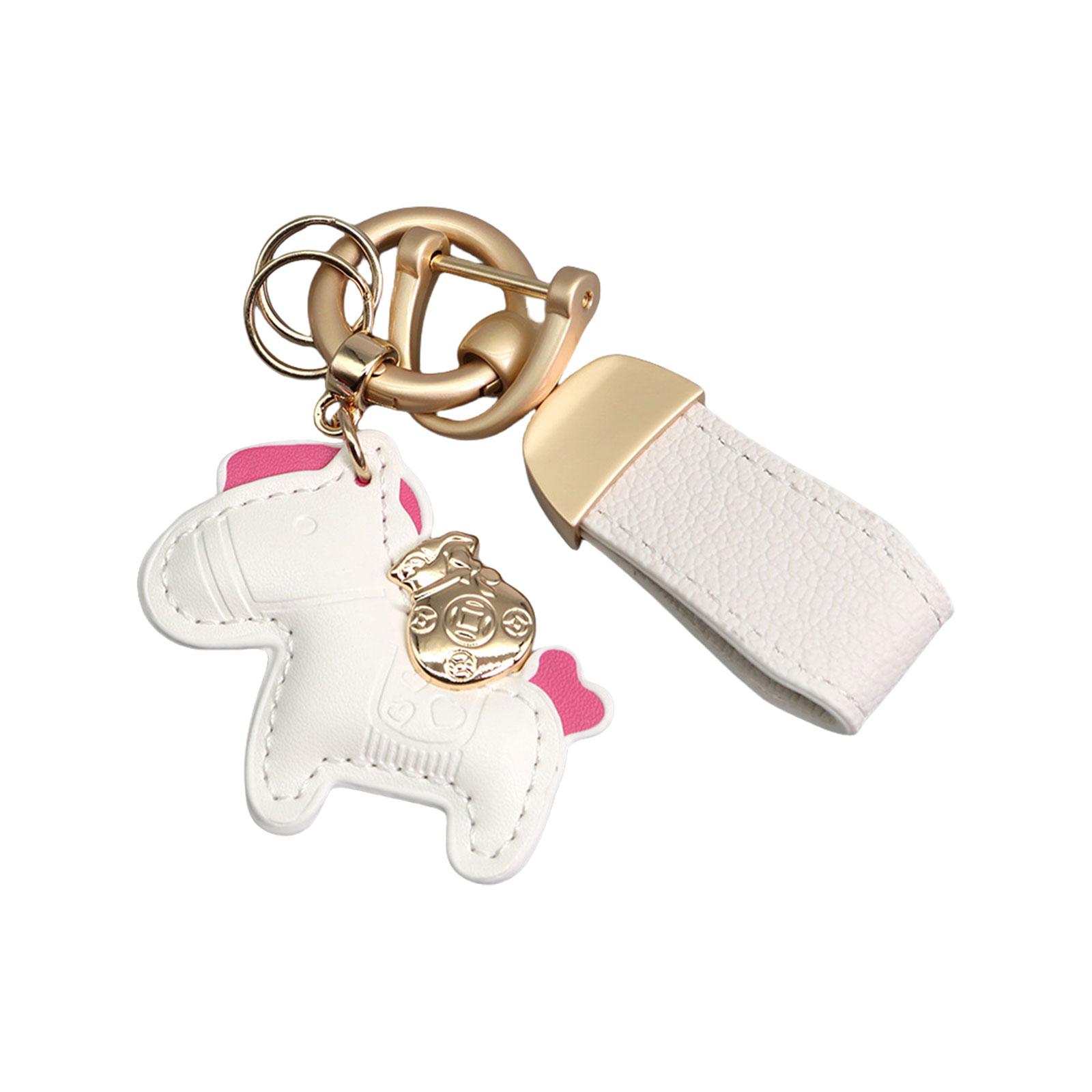 

Модный текстурированный кулон в форме лошади, многофункциональный аксессуар для повседневного использования, подходит для сумок с ключами белый