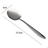 Stainless Steel Spoon Teaspoon Soup Ladle Tasting Flatware Dessert Coffee for Cafe