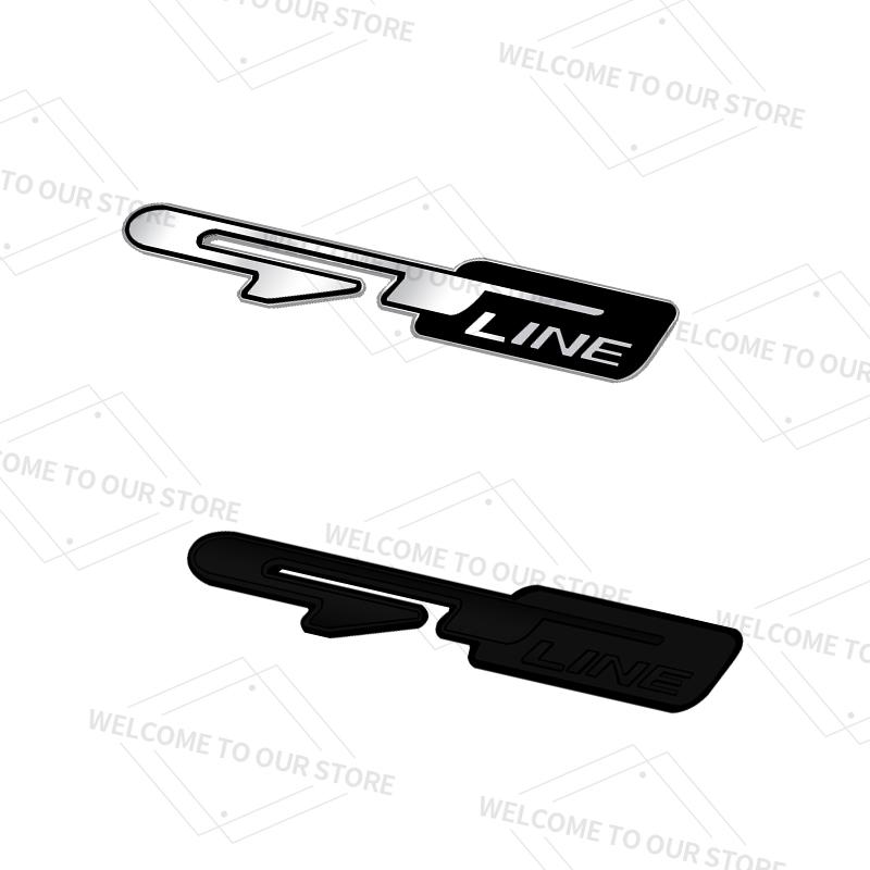 Comvhi1 GT Line Badge Auto Interior Metal Logo Emblem Car Steering Wheel Sticker For Kia Sorento Ceed Picanto Stinger Stonic K3 K7 K5 K9