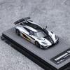 1:64, One:1 Glossy Silver/matte Blue, High-grade Resin Static Miniature Simulation Car Toy Model, Boy Collection Ornament.
