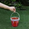 AyaYue Transparent Plastic Storage Bucket with Lid