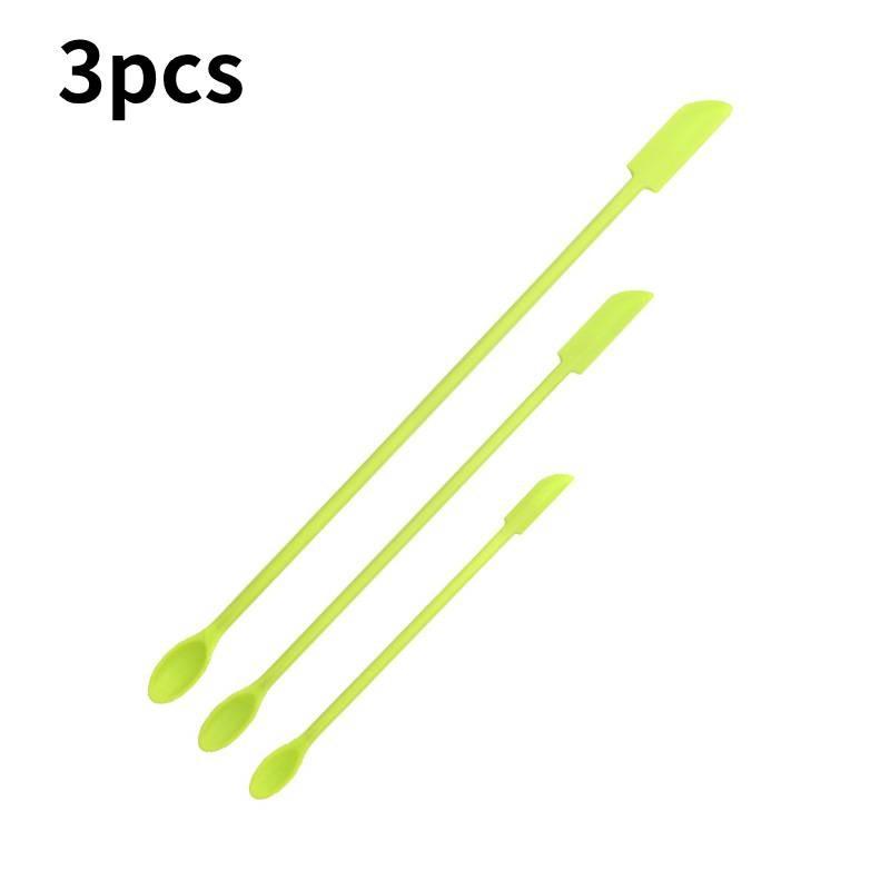 

Spatula Silicone Mini Jar Scraper Scoop Tip Long Spatula Cosmetic Tool Bottle зелений