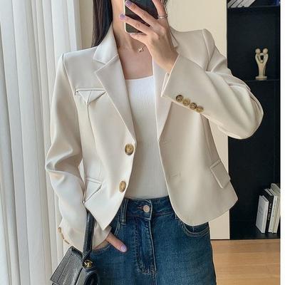 Chic and Slim-Fit Small Suit Jacket for Women, Perfect for Spring and Autumn