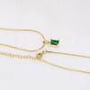 Crystal Zirconia Square Diamond Necklace, Bracelet & Earrings Set in Women's Titanium Steel Clavicle Chain Jewelry