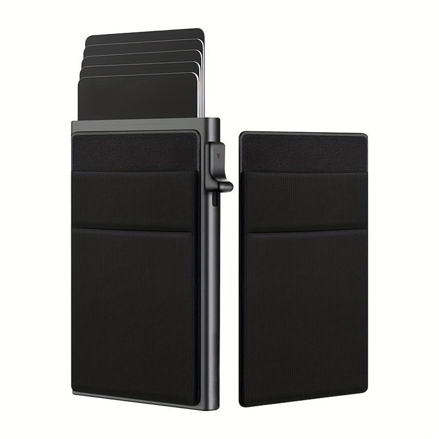 Aluminum RFID Shielding Card Holder - Automatic Pop-up, Anti-Theft, Anti-Demagnetization, Ultra-Thin Metal Clip