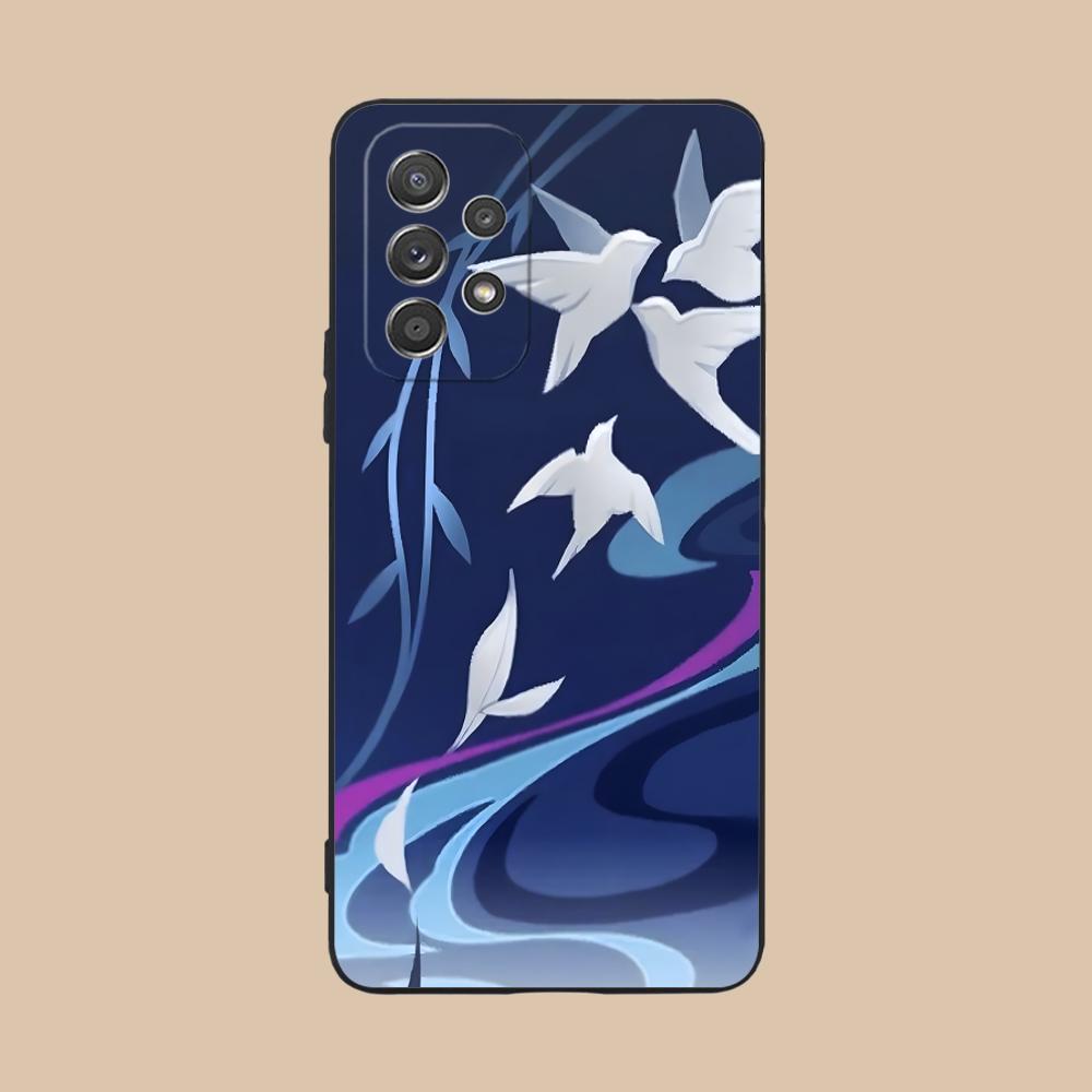 HSR Yanqing Matte TPU Mobile Phone Case for Samsung Galaxy M55 54 42 35 34 33 32 23 22 15 14 13 12 F55 5G Colorful Cover