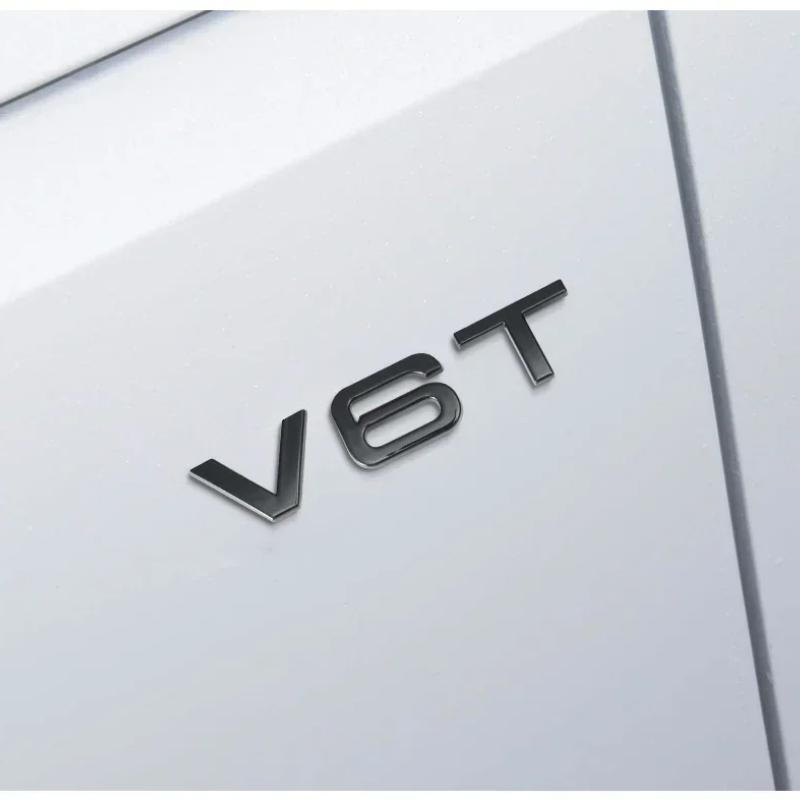 1.8T 2.0T 3.0T V6T V8T ABS badge stickers car rear trunk displacement decoration label