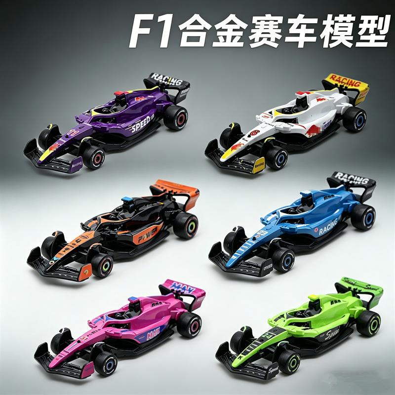 1:60 F1 Rennwagen Statische Simulation Pull-Back Modell Set von 6 Kinder Die-Cast Legierung Modellauto Spielzeug Geschenk