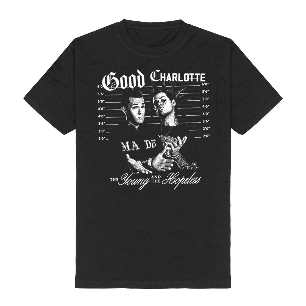 Good Charlotte Band Print Tee Vintage Rock Y2K Pop-Punk Vibe Streetwear Comfortable Pure Cotton Short Sleeve Unisex Tops XS