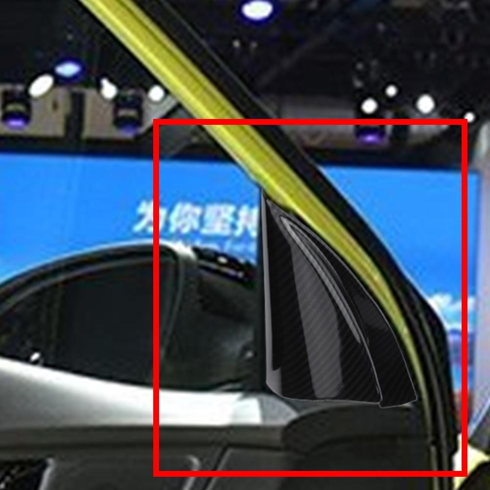 Front Door A Pillar Triangle Cover Trim for Hyundai Encino Kauai Kona 1720 SUV Carbon Fiber