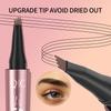 Four-pronged Eyebrow Pencil Wild Eyebrow Roots Four-pronged Eyebrow Pencil Waterproof and Perspirant Liquid Eyebrow Pencil