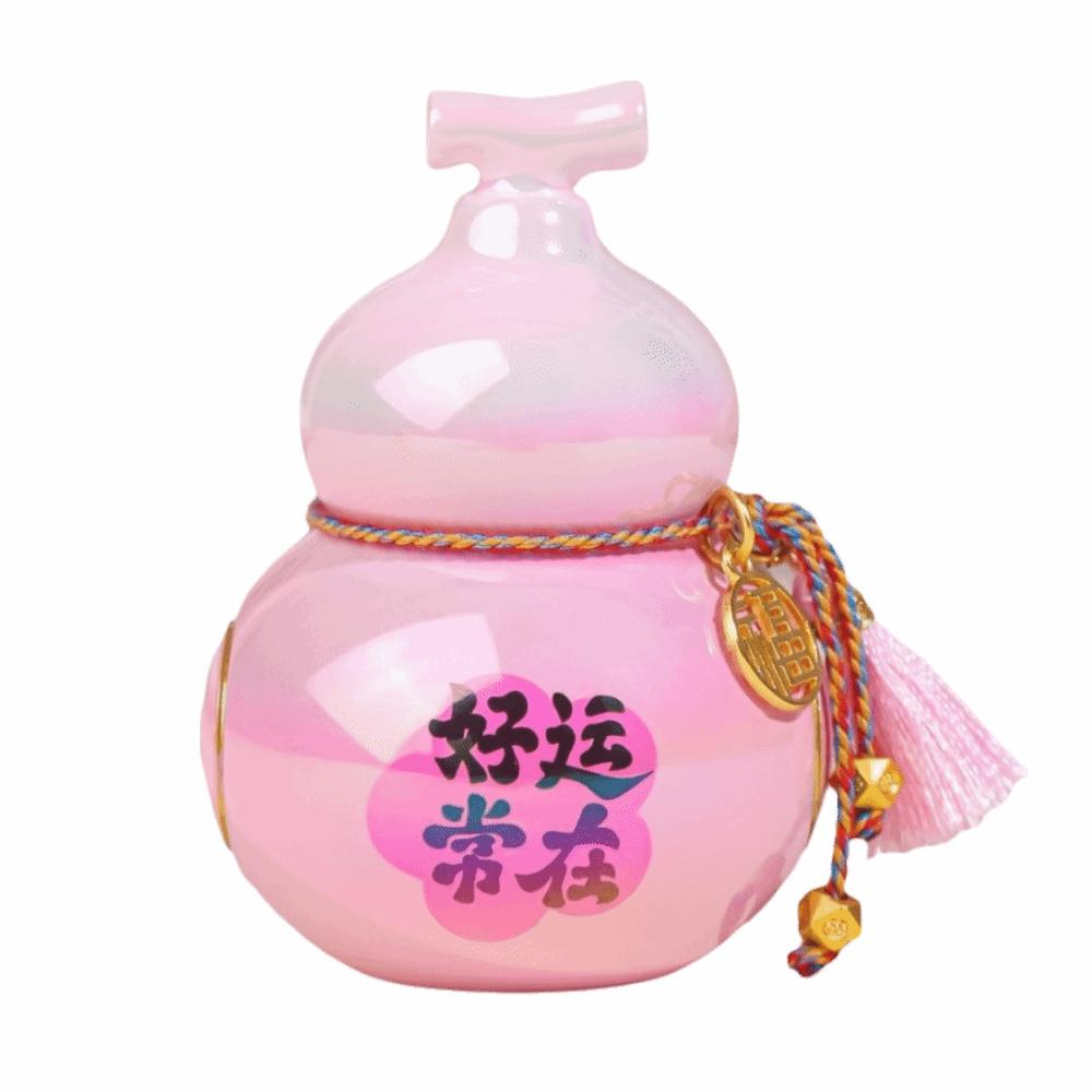 

Creative Mini Gourd Figurine Chinese Style Portable Gourd Car Ornaments Decorative Resin Home Decoration Tabletop Ornaments розовый