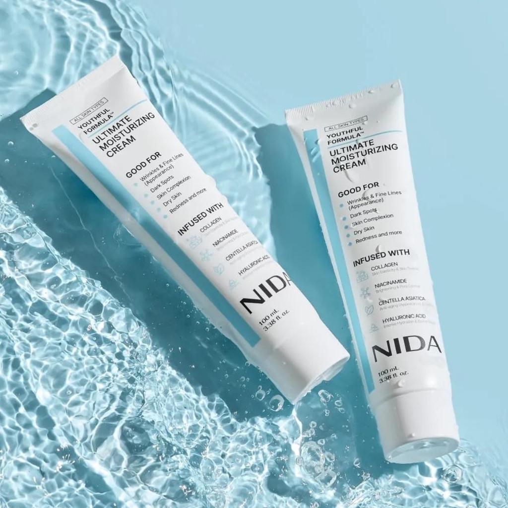 Crema Idratante Suprema 100ml, Formula Rivitalizzante Crema Viso Versatile con Niacinamide, Centella Asiatica e Acido Ialuronico