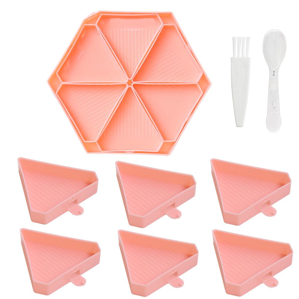 6 Grid Palette Diamond Painting Tray Kits Hexagon Large Capacity Drill Plate Diamond Painting Pen Art Beading Cross Stitch Tools