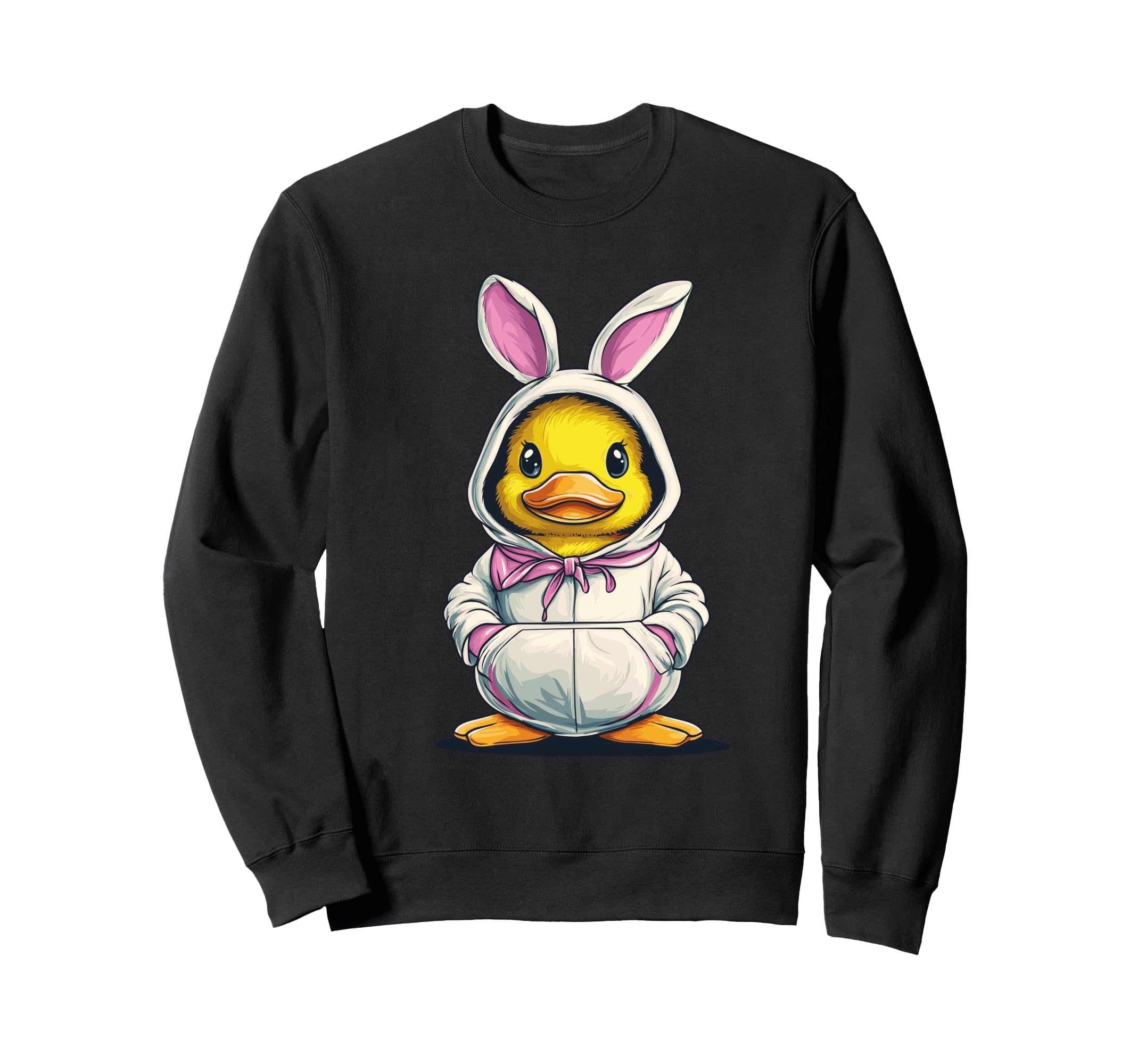 

Свитшот «Утенок в костюме кролика» чёрный