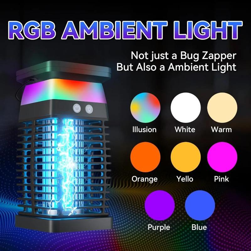 Nuova lampada solare ammazza-zanzare a luce viola UV, lampada ammazza-zanzare cattura-zanzare multifunzionale per esterni e interni