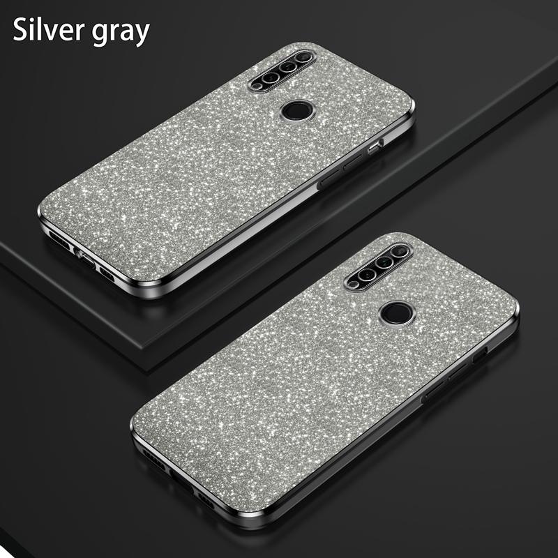 Shiny Glitter Plating Silicone Case for Huawei Y9 Prime Y7 2019 Coque Camera Lens Soft Back Cover