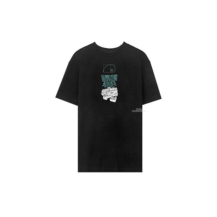 Off-White Dripping Arrows Short Sleeve Over T-Shirt Black Men Tops Black White OMAA038R201850051001