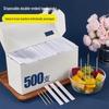 YueZeyou+ 500-Count Individually Wrapped Double-Headed Bamboo Toothpicks