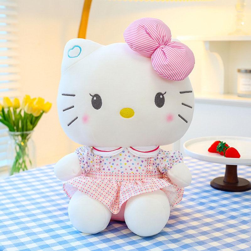 Cute Kt Cat Plush Toy Soft Stuffed Animal Doll Wholesale Gift For Birthdays