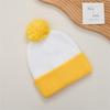 Thick Winter Cap Color Block Stretchy Pullover Hat Warm Headwear for Adult Children Festival Gathering Photo Props