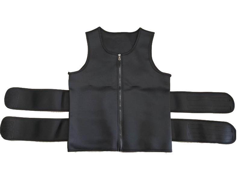 Unisex Double-Waist Zipper Slimming Vest for Exercise and Shaping