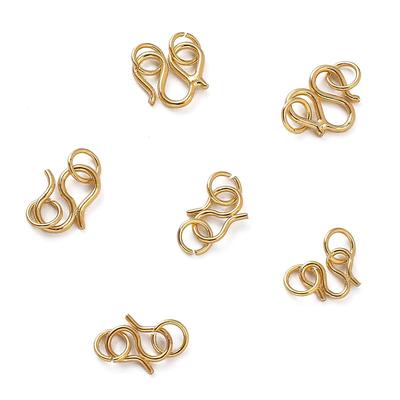 Copper S-link Buckle Two Single Loops For DIY Jewelry Making Craft Accessories