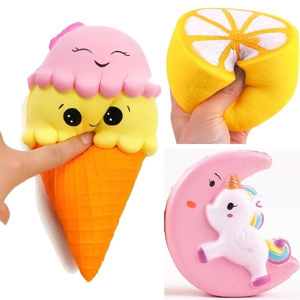 

Милое оригинальное двухстороннее мороженое Jumbo, медленно растущее, кавайное, мультяшное, мягкое, сжимаемое, хлебные полоски, игрушки lager