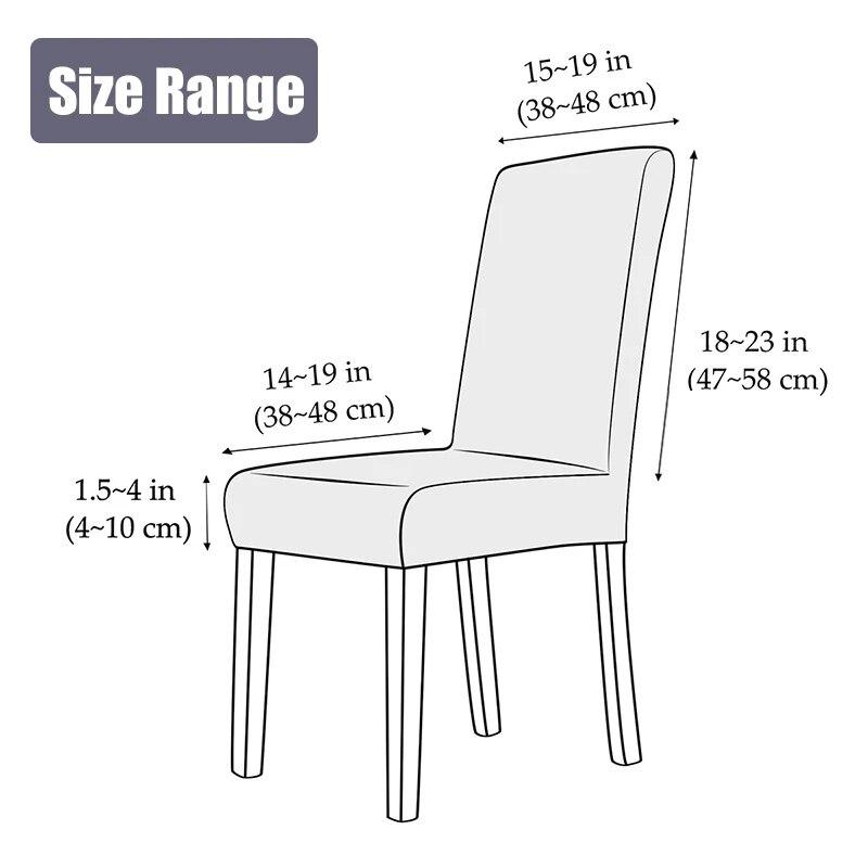 100% Waterproof PU Chair Cover Anti-dirty Leather Fabric Elastic Chair Covers Anti-Scratch Stretch Seat Case for Dining Room 1PC