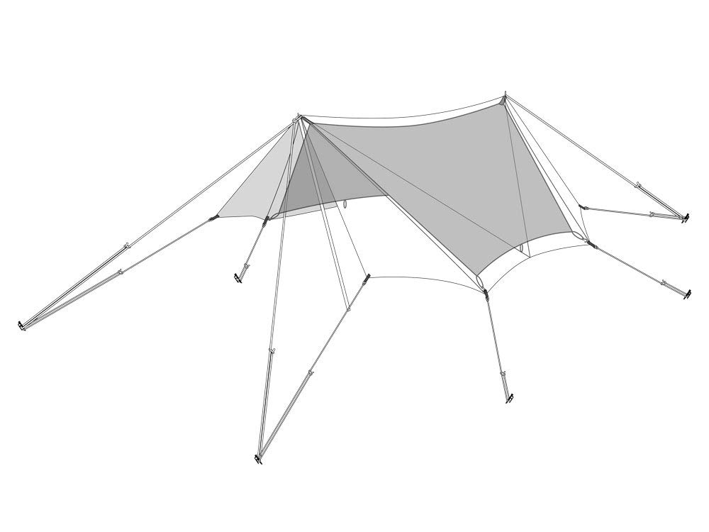 

Внутренняя крыша Snow Peak TAKIBI Tarp Octa (Запасные части) ТП-430-1