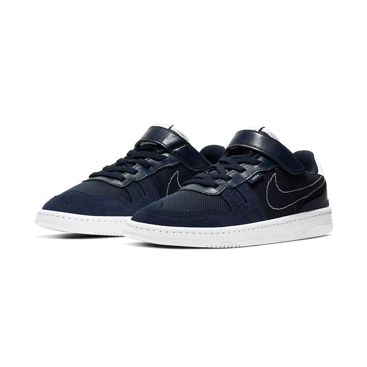 Nike Squash Type Low top Kids' Skateboarding Shoes Dark Navy Blue Children Aged 3 7 Years Old CJ4120-400