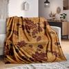 1pc Autumn Leaves Print Blanket   Lightweight Flannel Throw Blanket For Sofa, Bed, Living Room, Office, Outdoor Travel, Camping