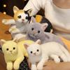 Cute And Cuddly Cat Plush Toy Realistic Animal Stuffed Doll For Kids Perfect Birthday Gift