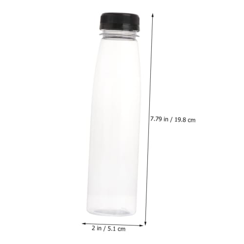 JECOMPRIS 10-Piece Empty Clear Food-Grade Plastic Bottles with Lids for Juice, Water, and Beverages, with Sealed Screw Caps