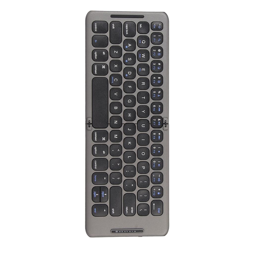 Foldable Bluetooth Keyboard 2 Fold Wireless Keyboard 3 Channel for Tablet Computer