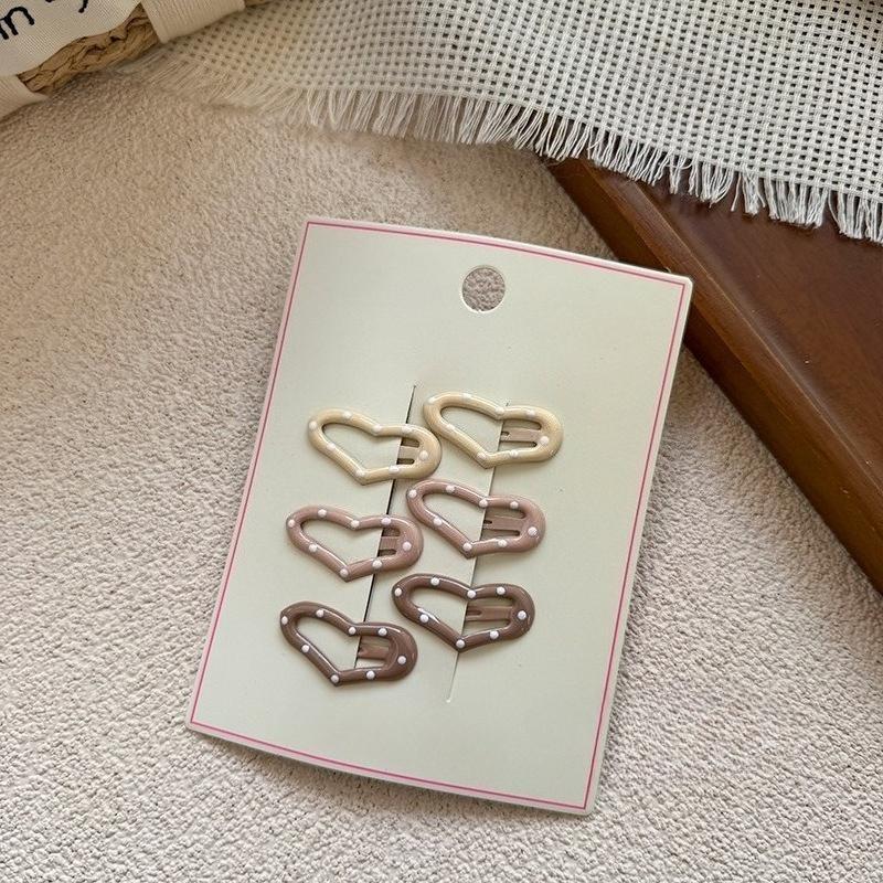 6Pcs/set Fruit Print BB Clip Baby Girls Bangs Side Clip Children's Hairpins Plaid Hair Clips Barrettes Headwear Hair Accessories