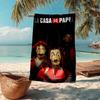 Ultra-Soft Beach Towel with La Casa De Papel Theme,Ideal for Pool - Camping, Diving - Perfect Travel Essential, Vibrant Beach Towel.