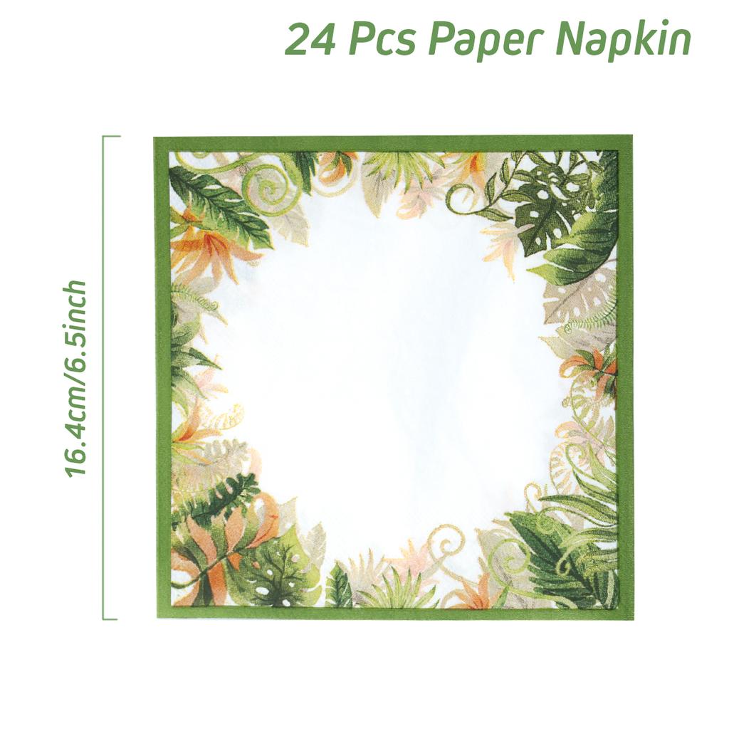 Jungle Dinosaur Disposable Tableware Happy Dino Birthday Napkin/Plate/Cup Jurassic World Roar Kids Happy Birthday Party Decor