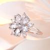 Bagues de Fiançailles Élégantes et Tendance Princesse Sakura pour Mariée Bijoux Romantiques Zircon Fleur de Cerisier Bagues pour Dame