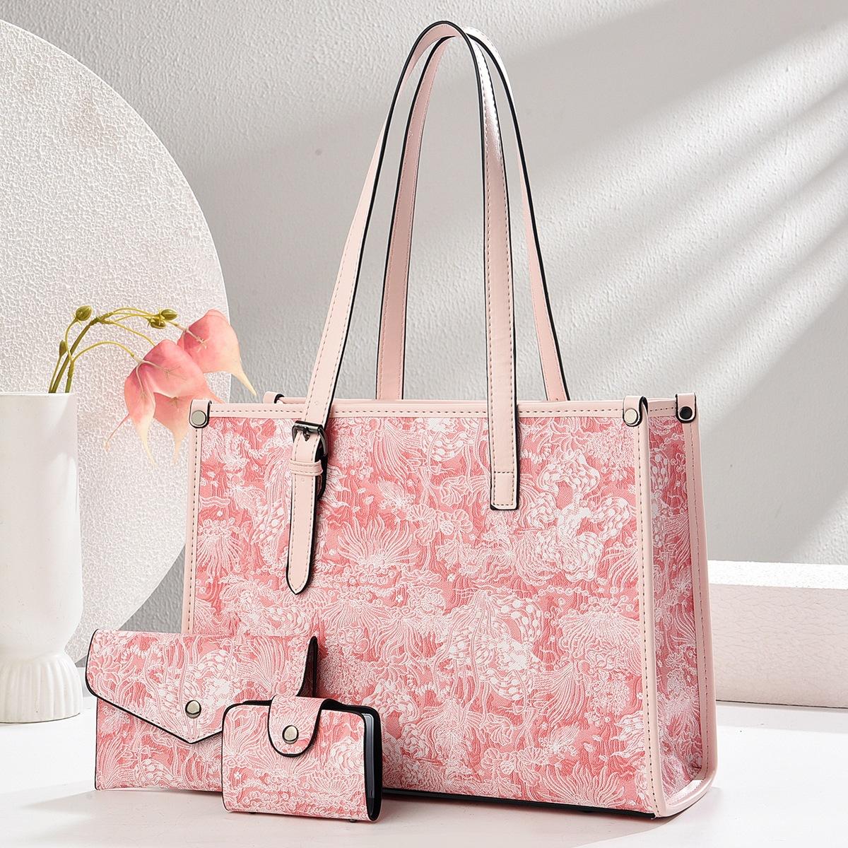

Handbags For Women Top-Handle Bags PU Leather Vintage Lady Clutch Purse Shoulder Satchel Tote For Work Commuting Travel рожевий
