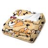 Süße Corgi Decke Welpenmuster Bettwäsche Super Weiche Leichte Flanelldecke