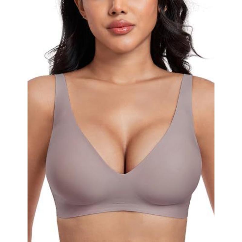 Roagous Deep, Bra Women's Rimless Seamless Bra Women's Rimless Low Chest, Shirt Bra